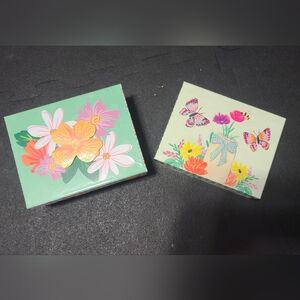 2 Decorative Gift Boxes with Embellishments.